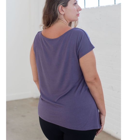 SAVVI MD Purple (Grape) Asymmetrical DARCY Top - Picture 4 of 14